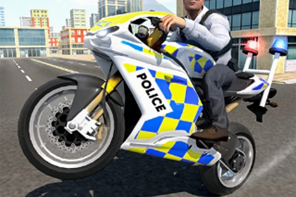 Police Chase Motorbike Driver